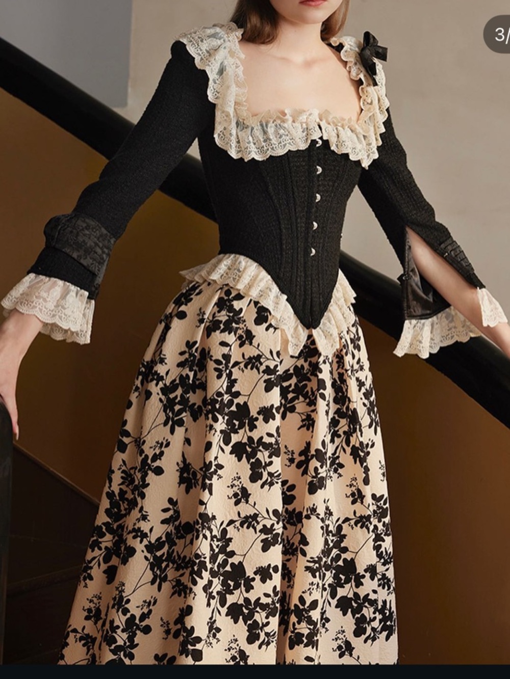 Rare Lacemade Castle Swan Corset Jacket